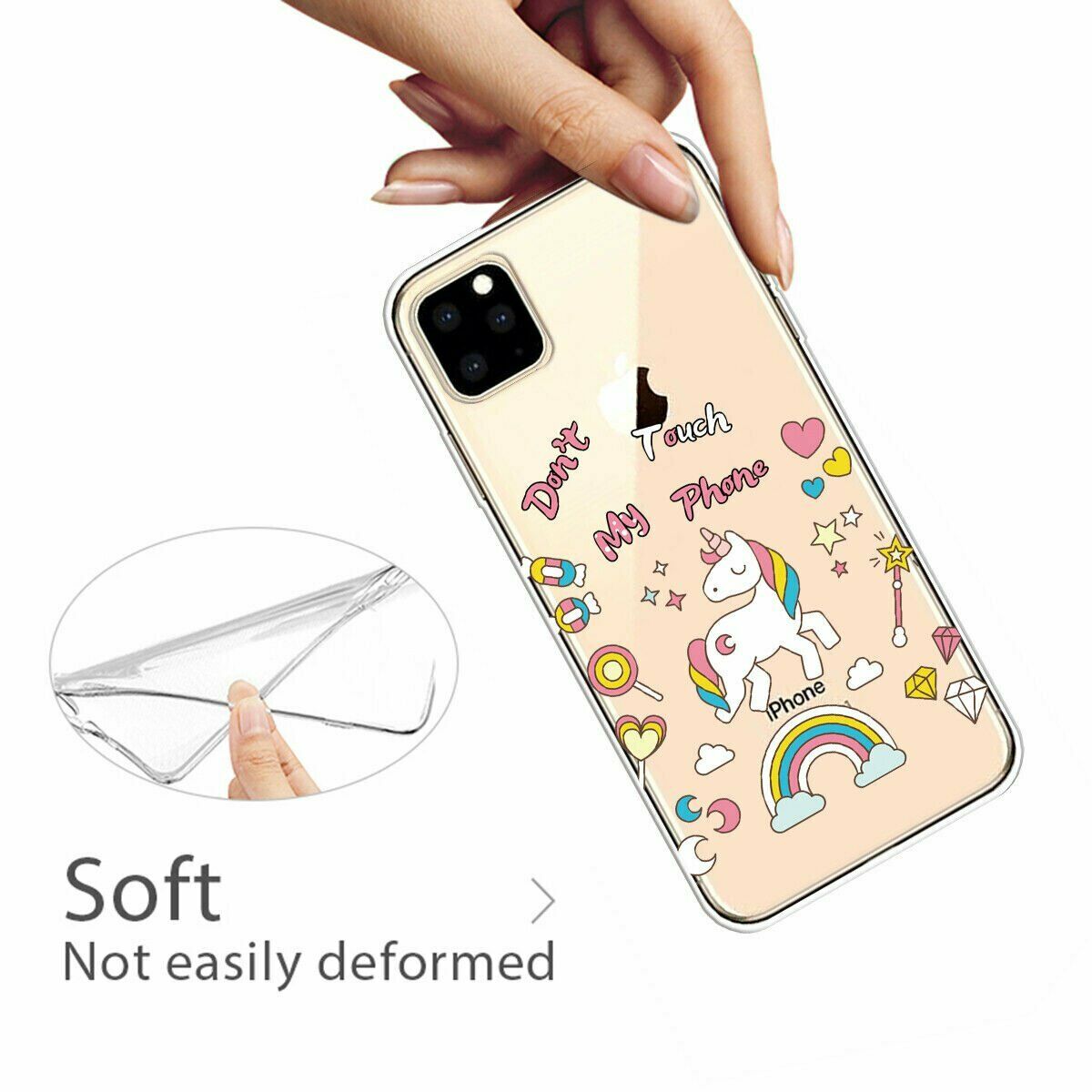 Slim Pattern Soft Rubber Silicone Clear Back Case For iPhone - carolay.co