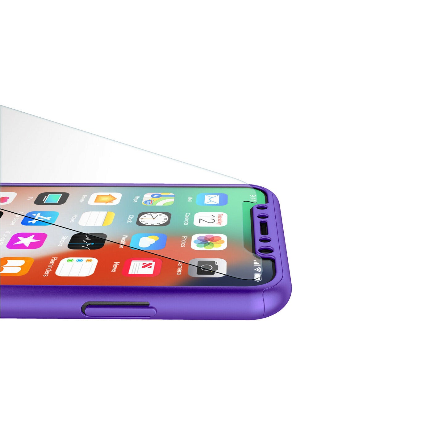 Case Full Body Cover +Tempered Glass For iPhone - carolay.co