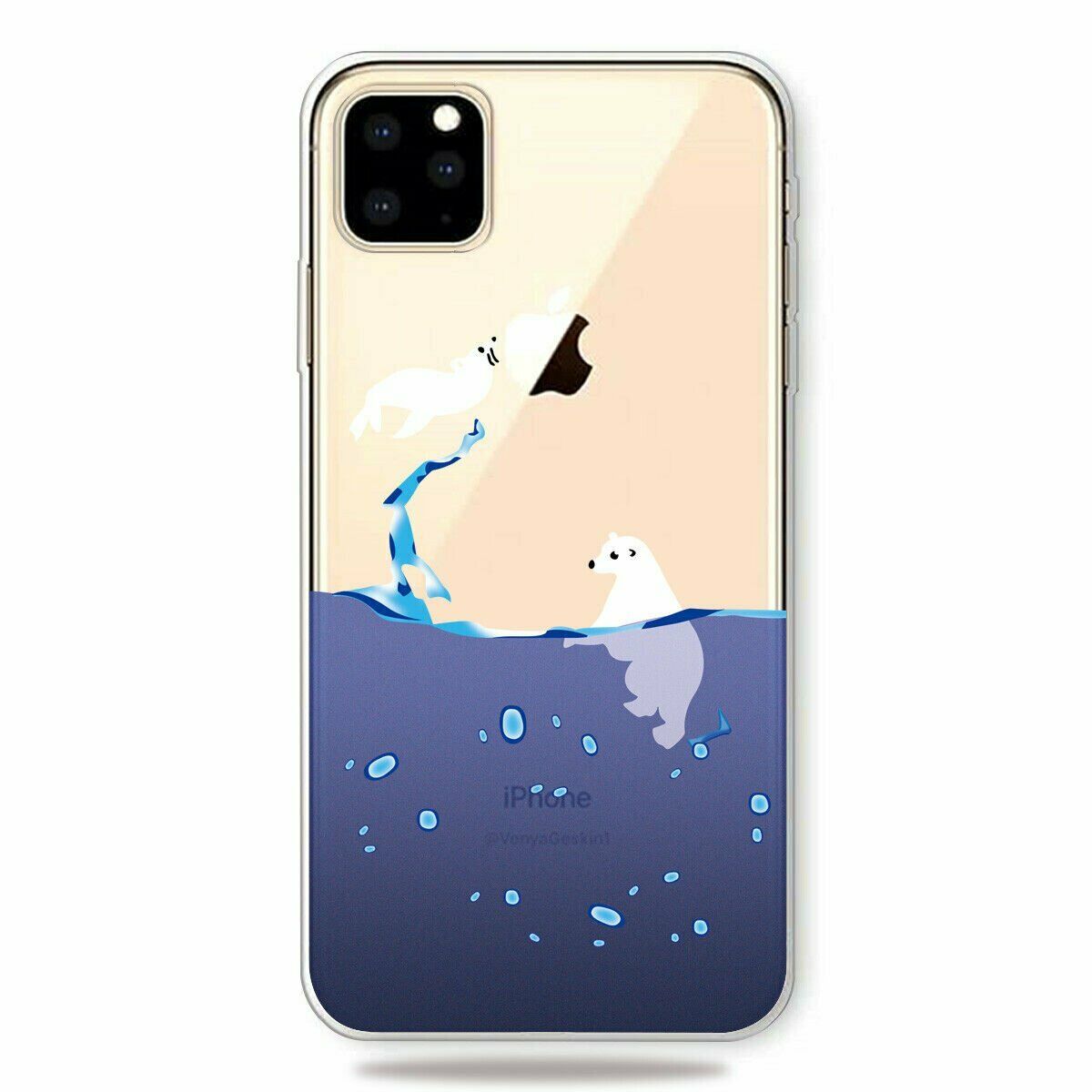 Slim Pattern Soft Rubber Silicone Clear Back Case For iPhone - carolay.co