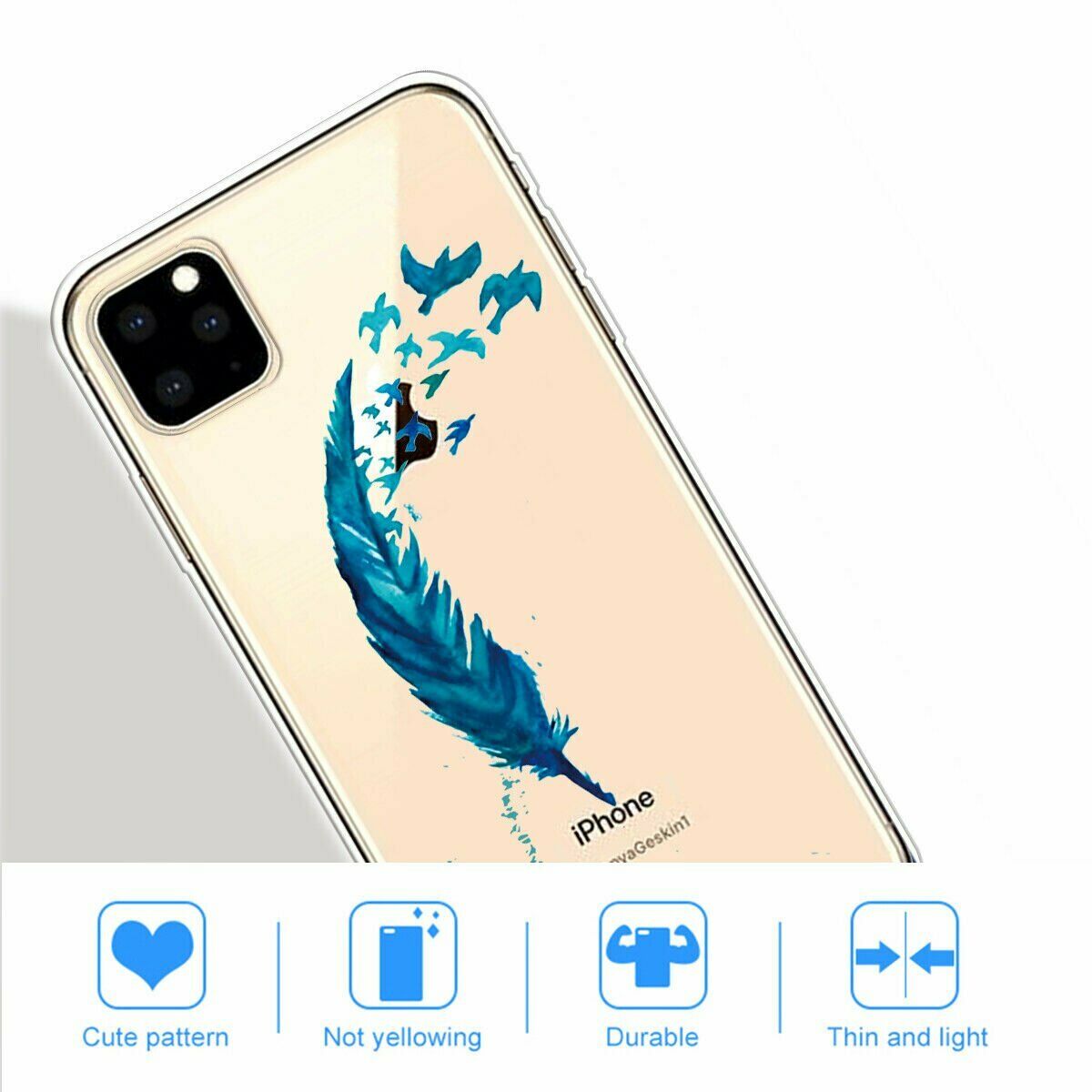 Slim Pattern Soft Rubber Silicone Clear Back Case For iPhone - carolay.co