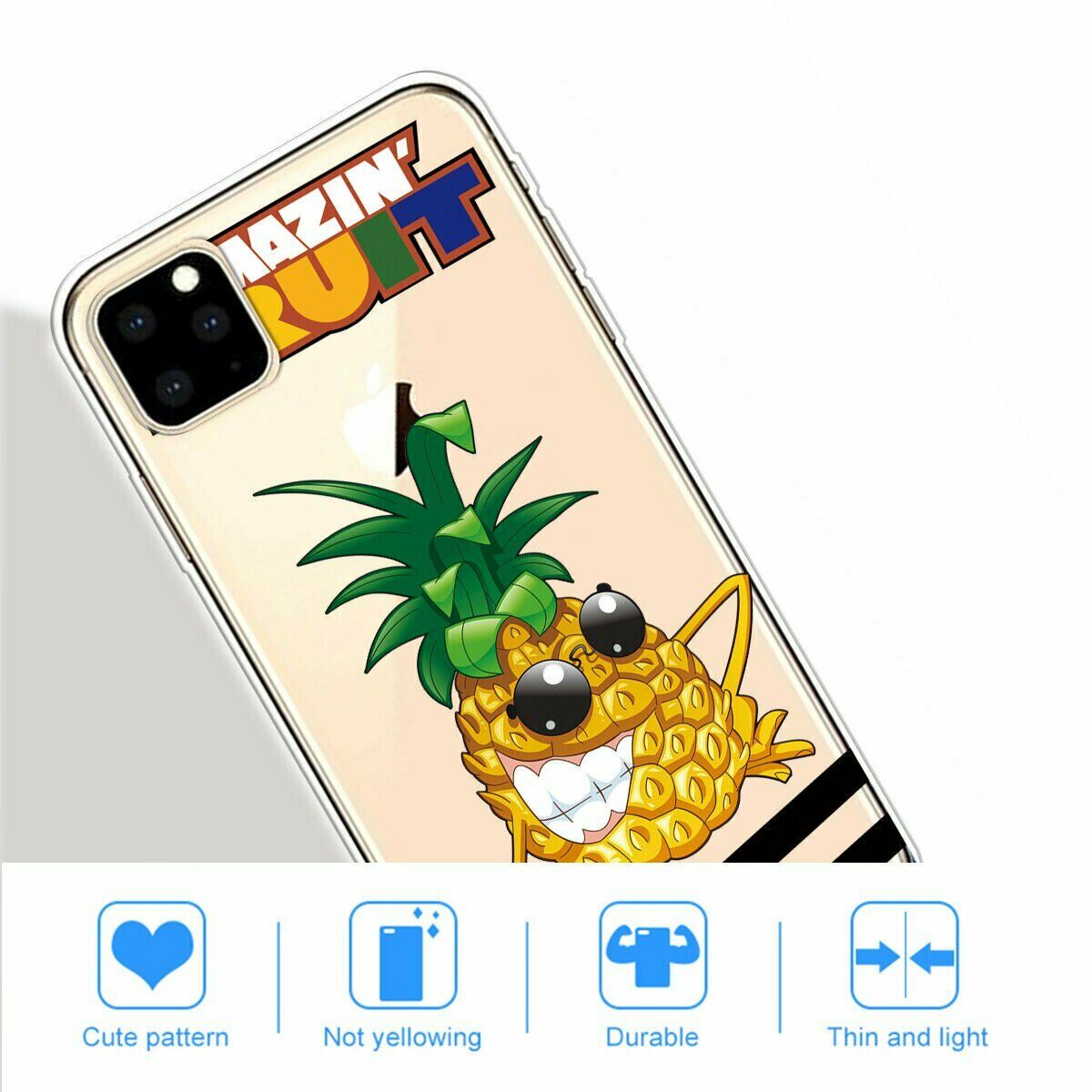 Slim Pattern Soft Rubber Silicone Clear Back Case For iPhone - carolay.co