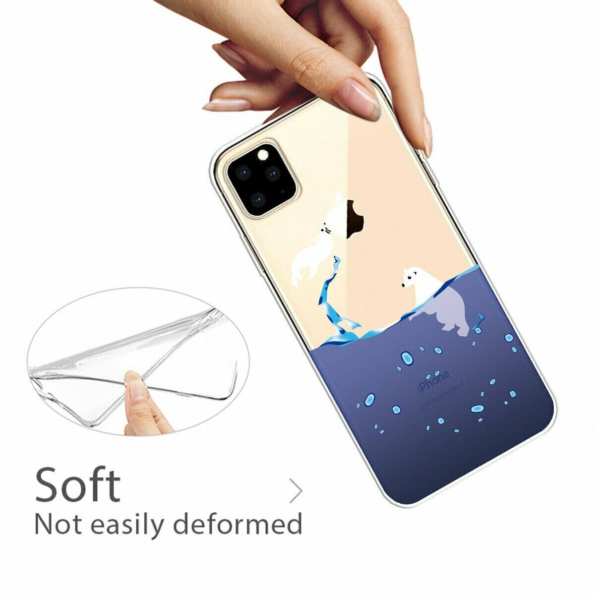 Slim Pattern Soft Rubber Silicone Clear Back Case For iPhone - carolay.co
