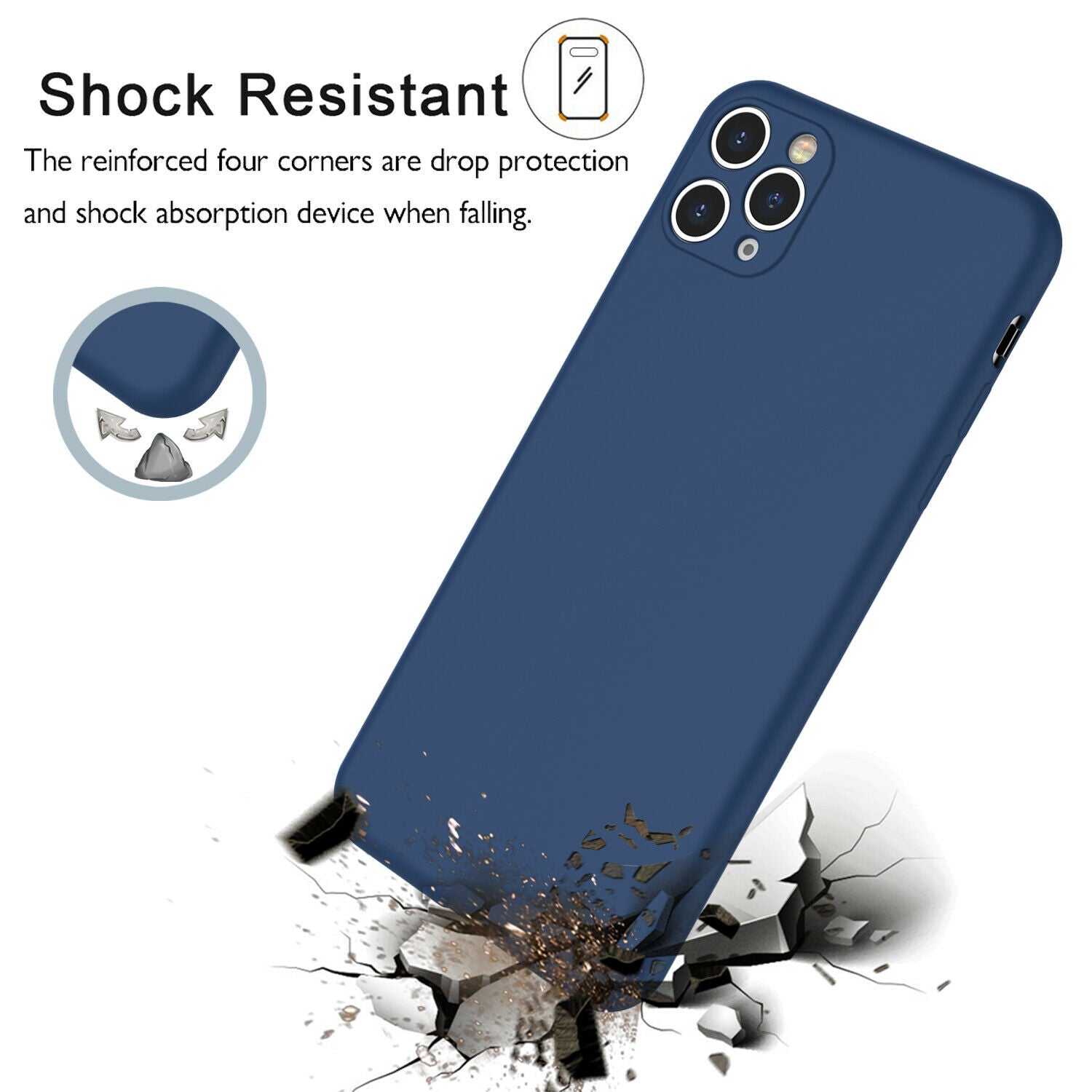 Shockproof Silicone Soft Cover with Screen Protector for iPhone - carolay.co