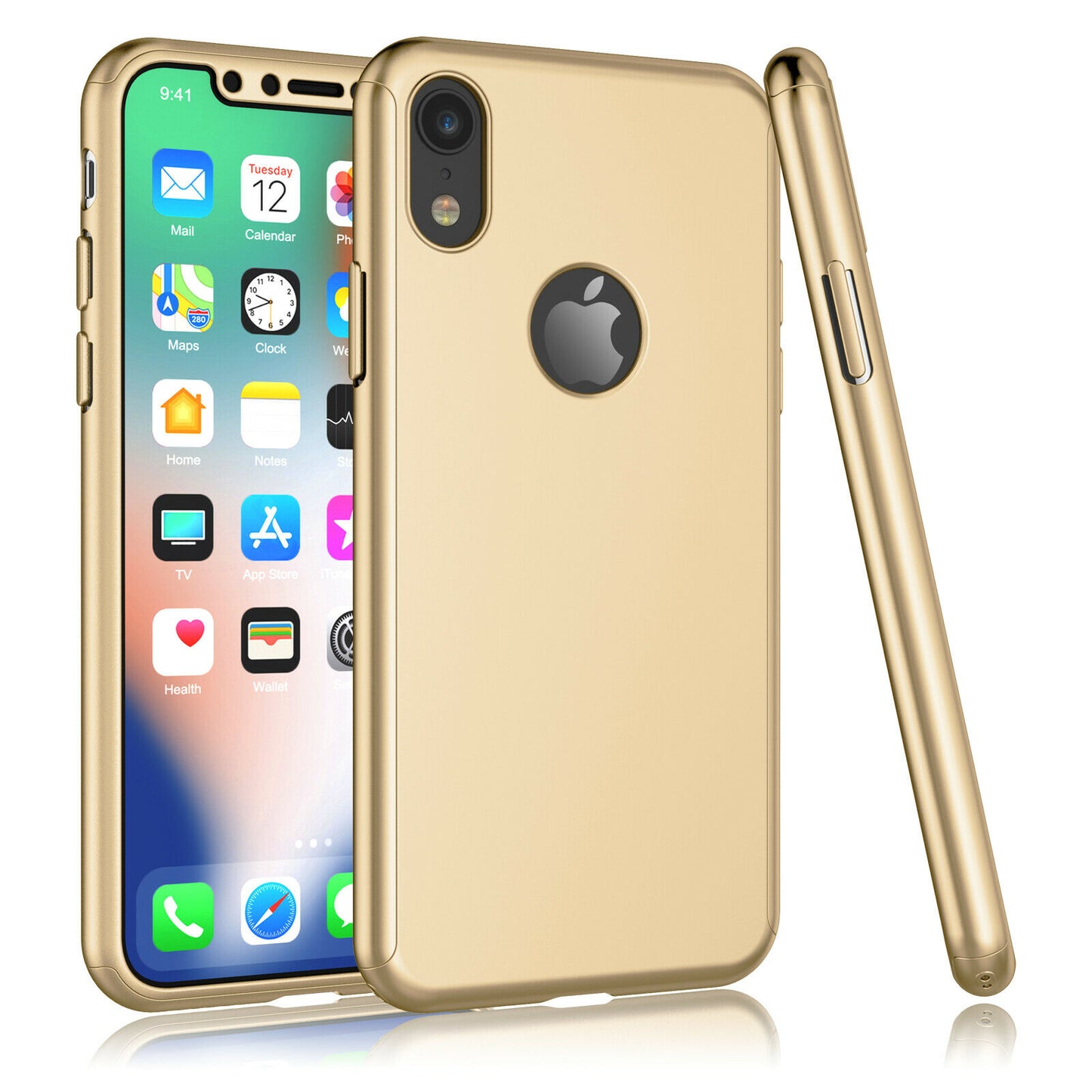 Case Full Body Cover +Tempered Glass For iPhone - carolay.co