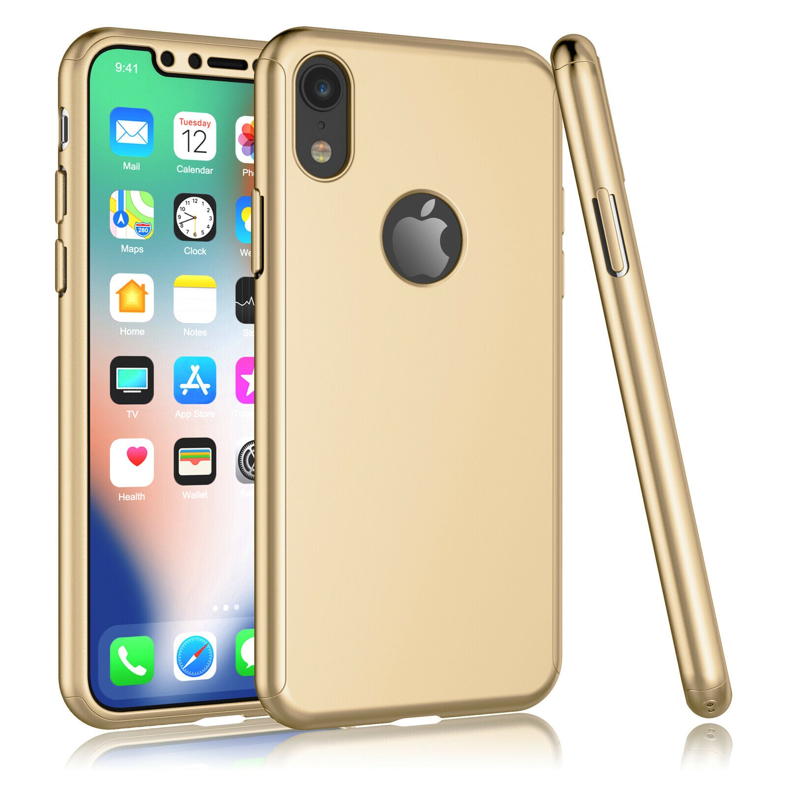 Case Full Body Cover +Tempered Glass For iPhone - carolay.co
