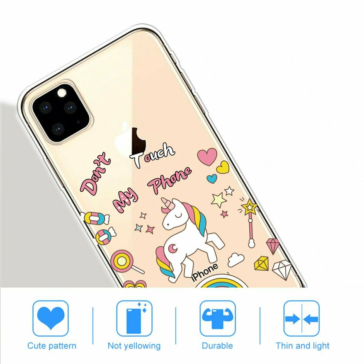 Slim Pattern Soft Rubber Silicone Clear Back Case For iPhone - carolay.co