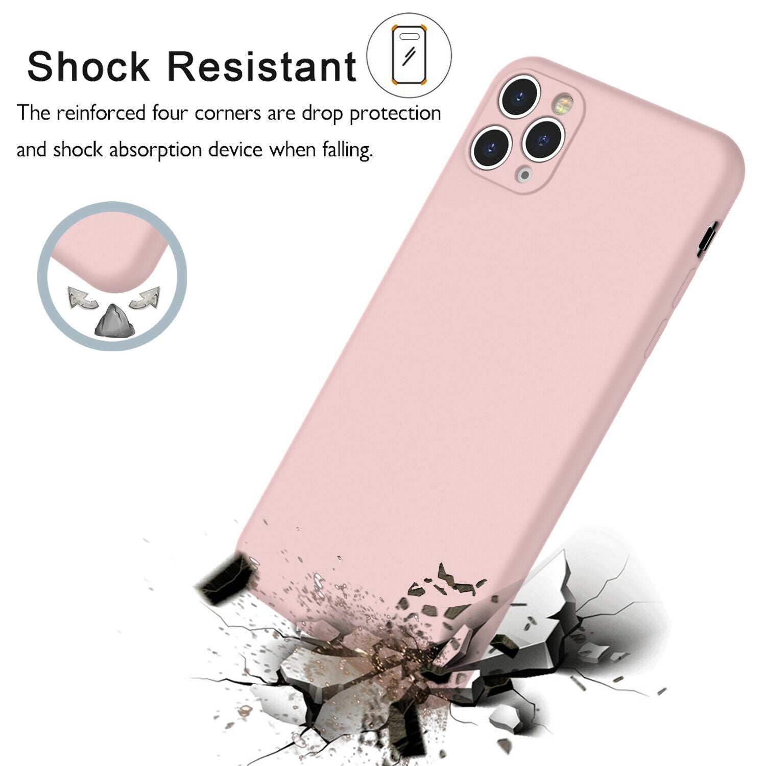 Shockproof Silicone Soft Cover with Screen Protector for iPhone - carolay.co