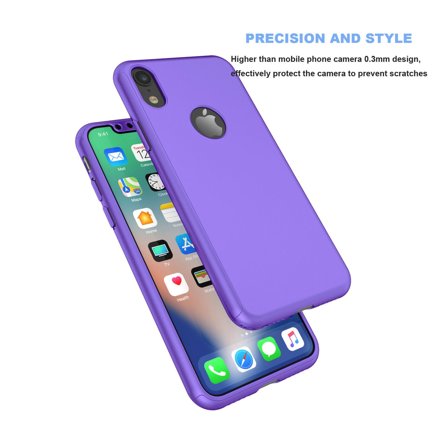 Case Full Body Cover +Tempered Glass For iPhone - carolay.co