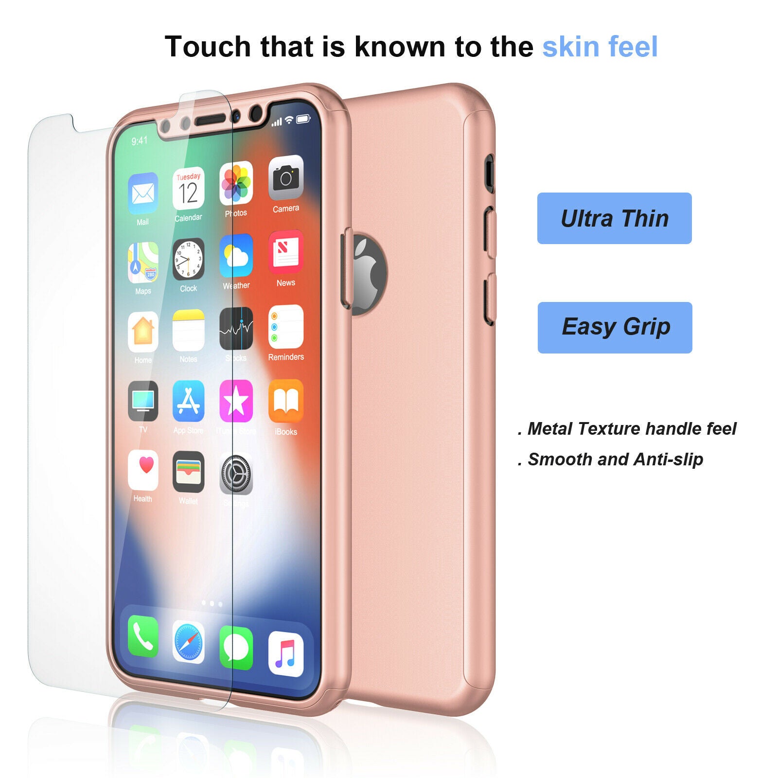Case Full Body Cover +Tempered Glass For iPhone - carolay.co