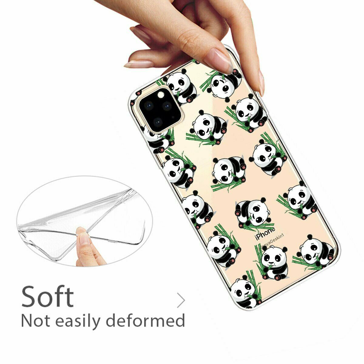 Slim Pattern Soft Rubber Silicone Clear Back Case For iPhone - carolay.co