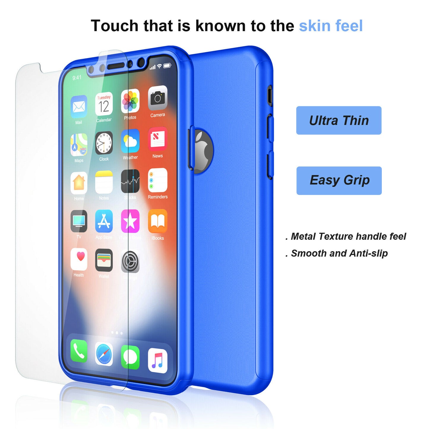 Case Full Body Cover +Tempered Glass For iPhone - carolay.co