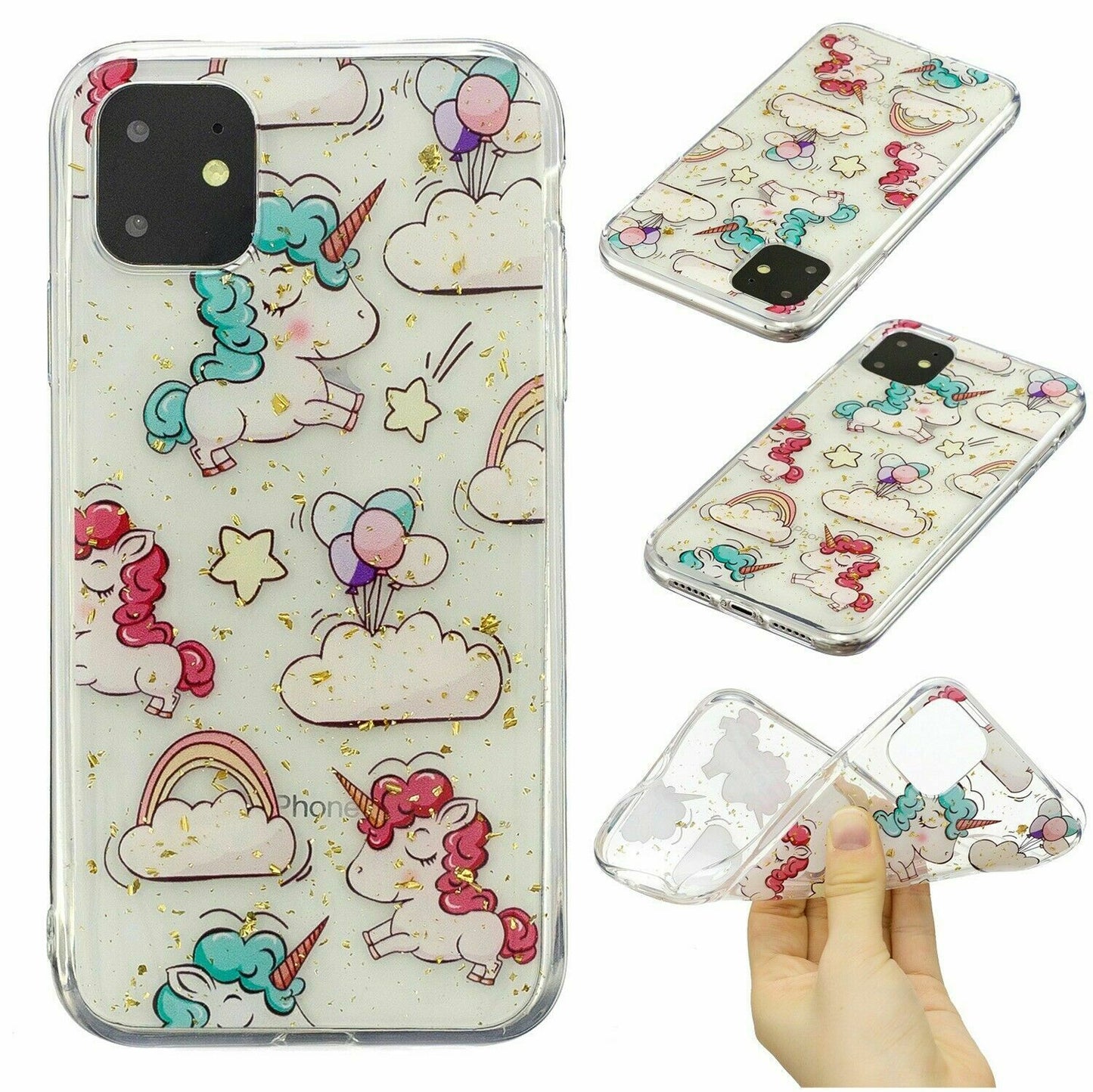 Bling Pattern Glitter Soft Rubber Silicone Back Case For iPhone - carolay.co