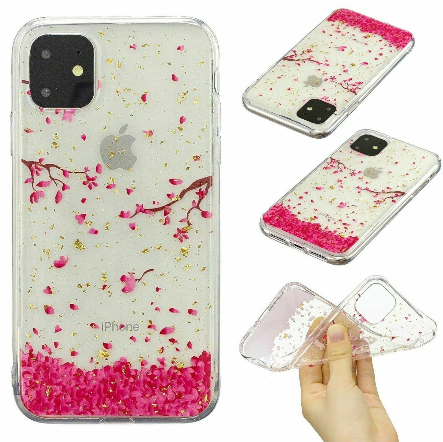 Bling Pattern Glitter Soft Rubber Silicone Back Case For iPhone - carolay.co