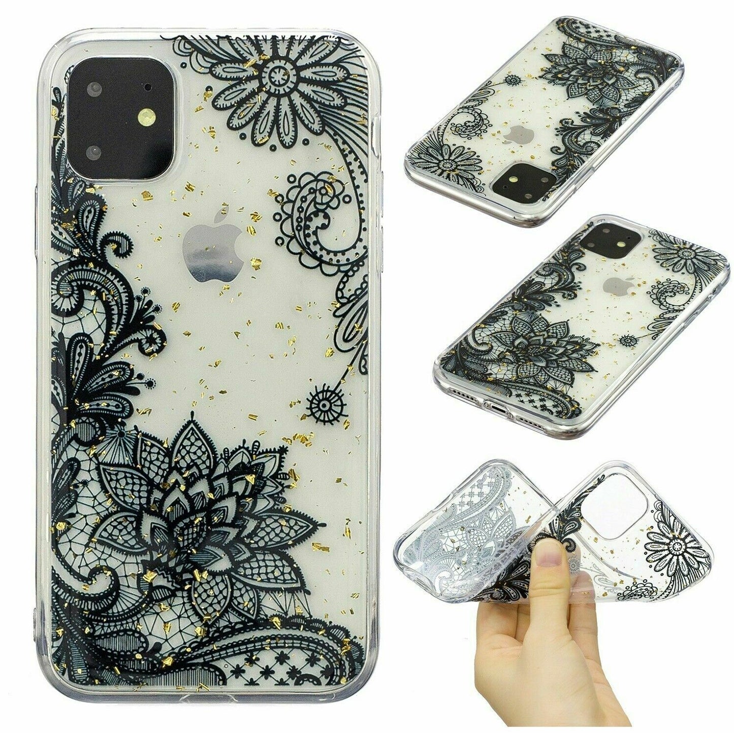 Bling Pattern Glitter Soft Rubber Silicone Back Case For iPhone - carolay.co