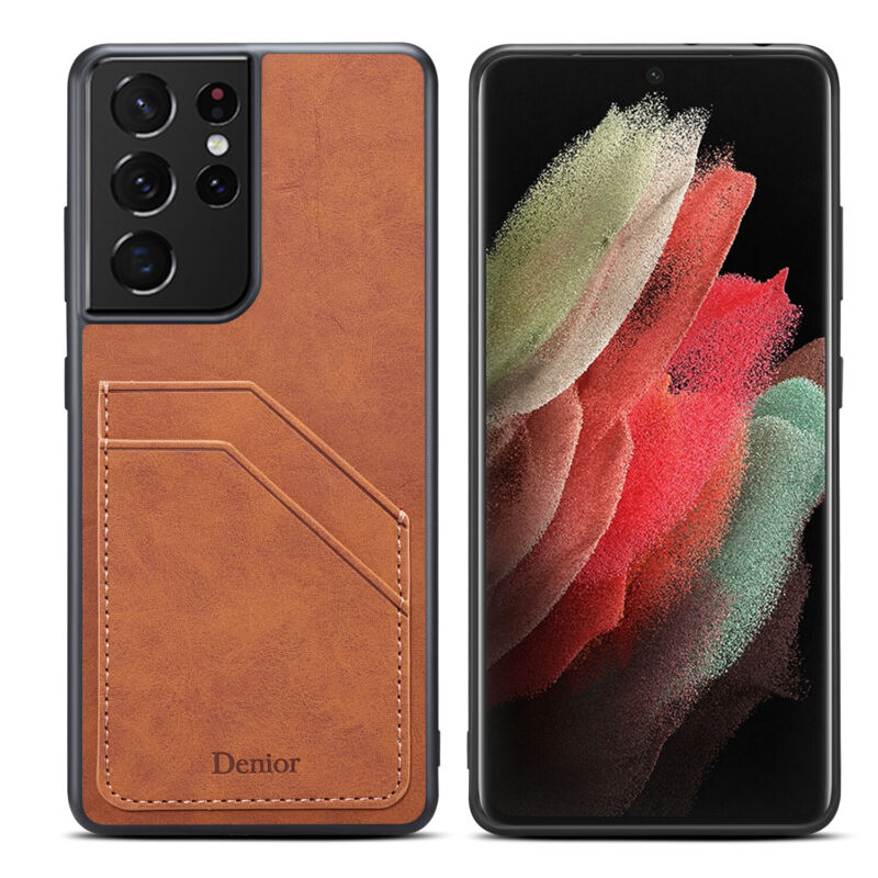 Shockproof Leather Card Holder Case Samsung S23