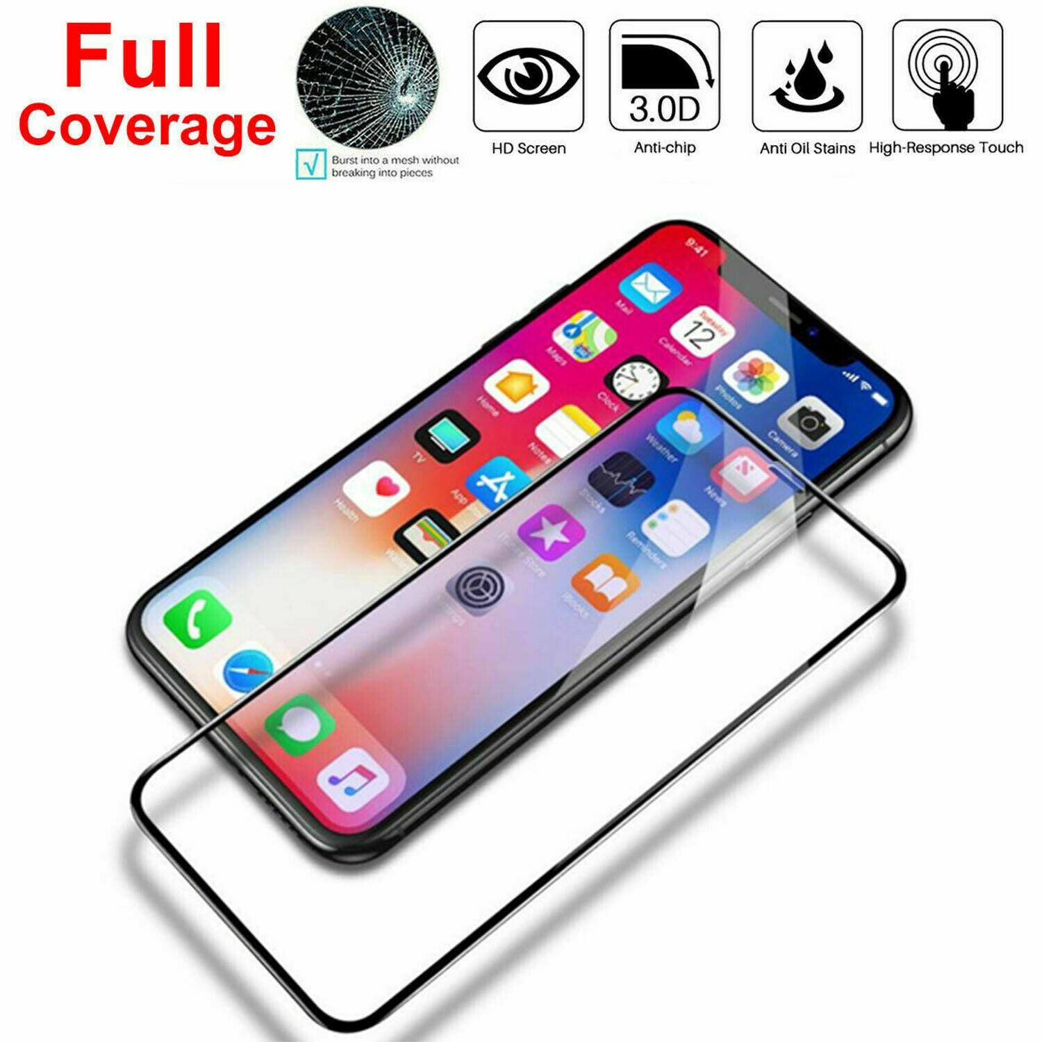 Case Hybrid Hard Cover with Screen Protector For iPhone - carolay.co