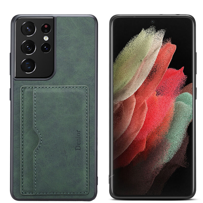Shockproof Leather Card Holder Case Samsung S23