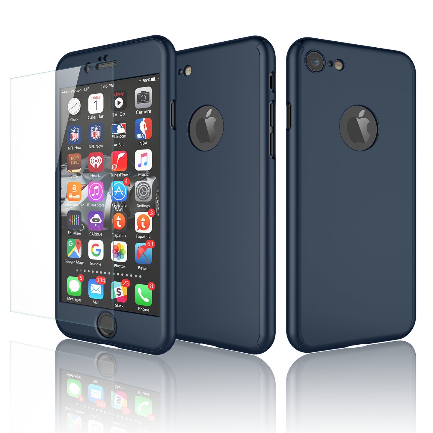 Case Full Body Cover +Tempered Glass For iPhone - carolay.co