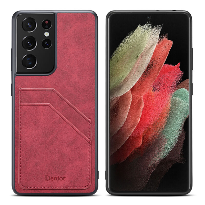Shockproof Leather Card Holder Case Samsung S23
