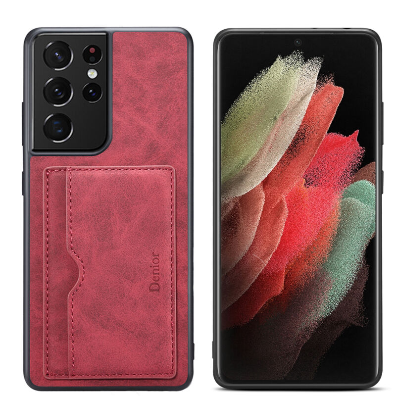 Shockproof Leather Card Holder Case Samsung S23