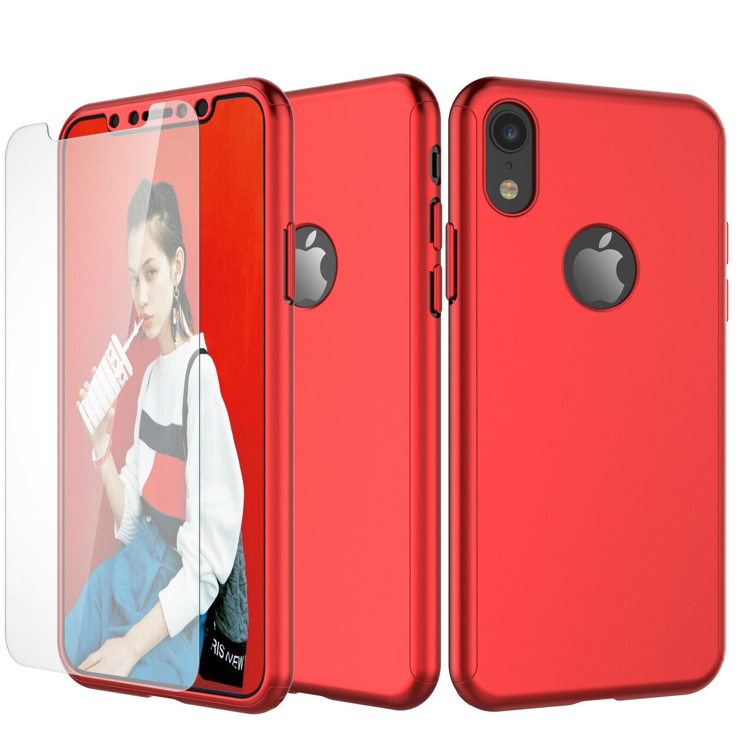 Case Full Body Cover +Tempered Glass For iPhone - carolay.co