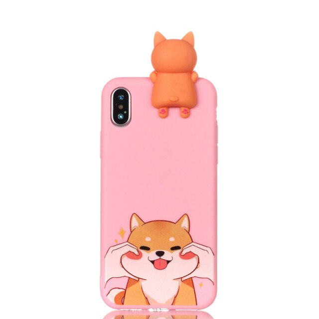 3D Cartoon Doll Soft Rubber Silicone cover for iPhone - carolay.co
