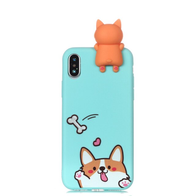 3D Cartoon Doll Soft Rubber Silicone cover for iPhone - carolay.co