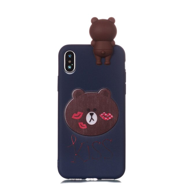3D Cartoon Doll Soft Rubber Silicone cover for iPhone - carolay.co