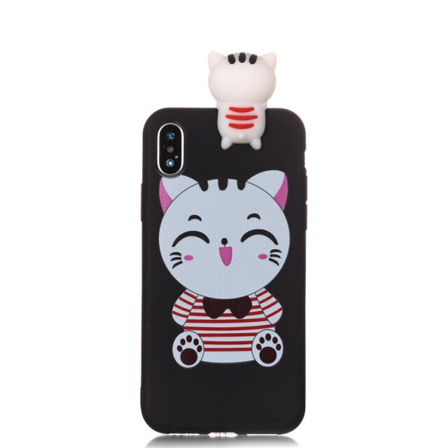 3D Cartoon Doll Soft Rubber Silicone cover for iPhone - carolay.co
