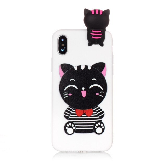 3D Cartoon Doll Soft Rubber Silicone cover for iPhone - carolay.co