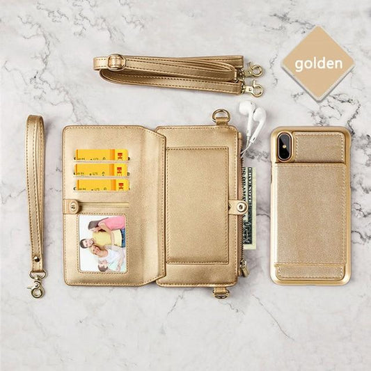 4 in 1 Leather Wallet Bag Case Women Shoulder Bag Handbag for iPhone - carolay.co