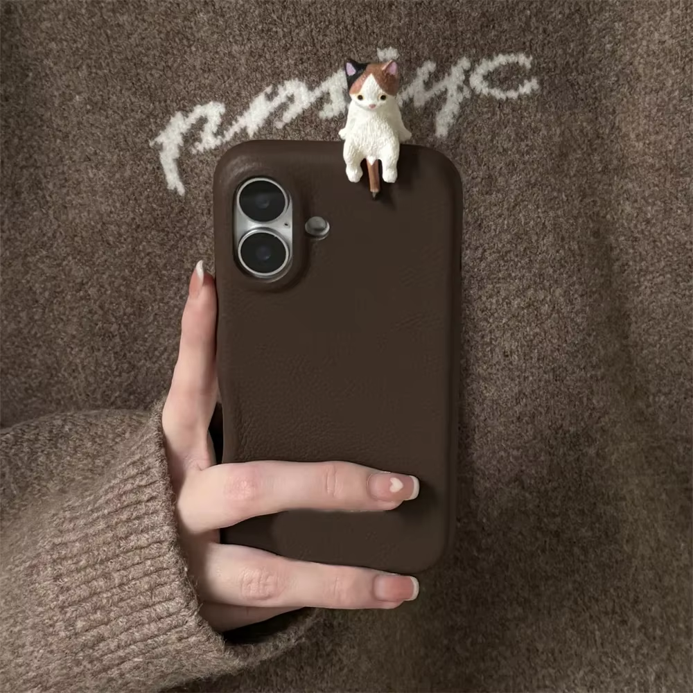 Adorable Cat-Themed iPhone 16 Case