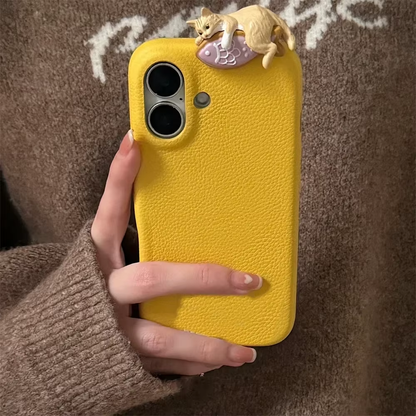 Adorable Cat-Themed iPhone 16 Case