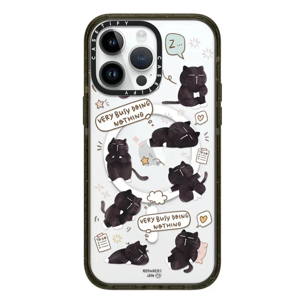 Charming Cat & Coffee iPhone 16 Case Collection