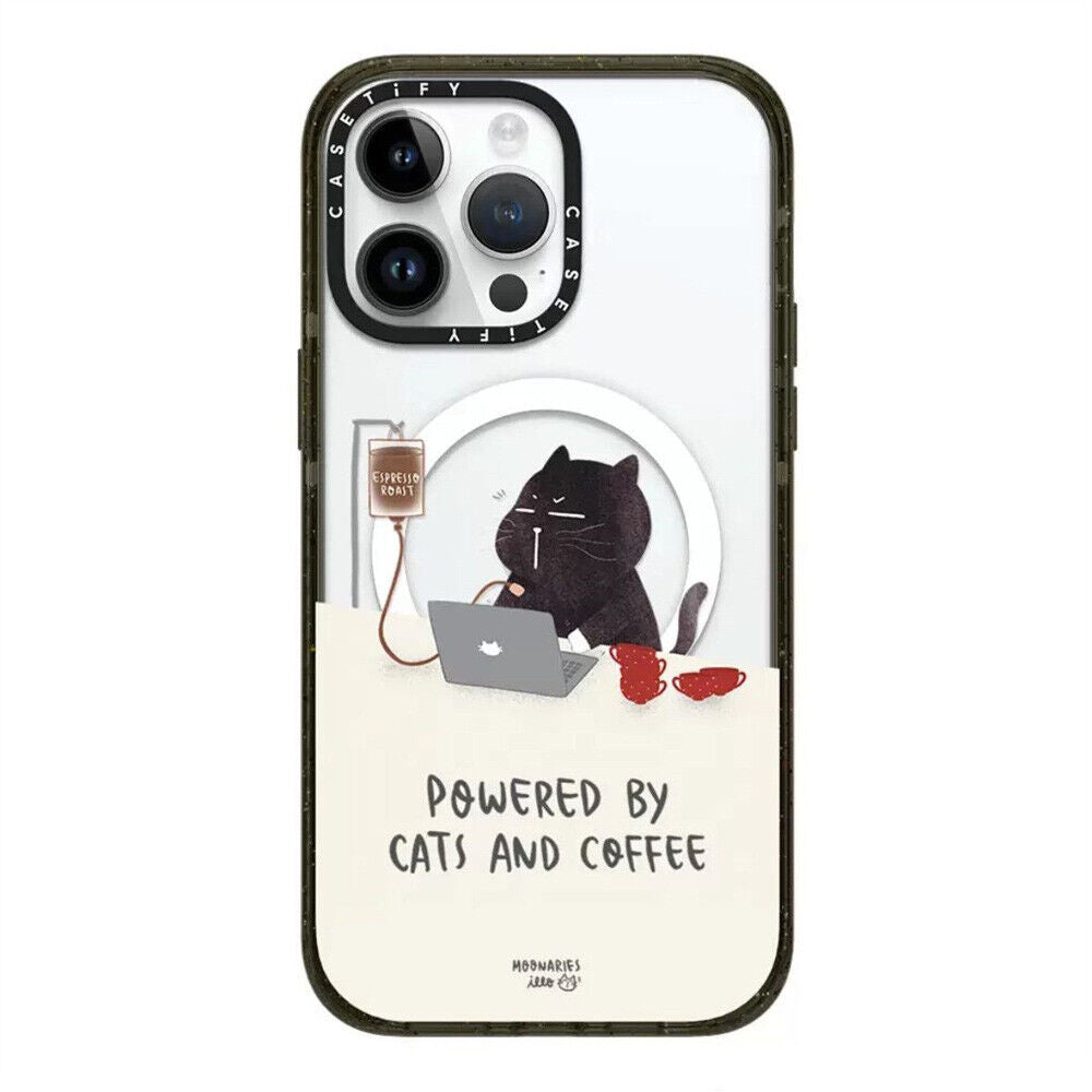 Charming Cat & Coffee iPhone 16 Case Collection