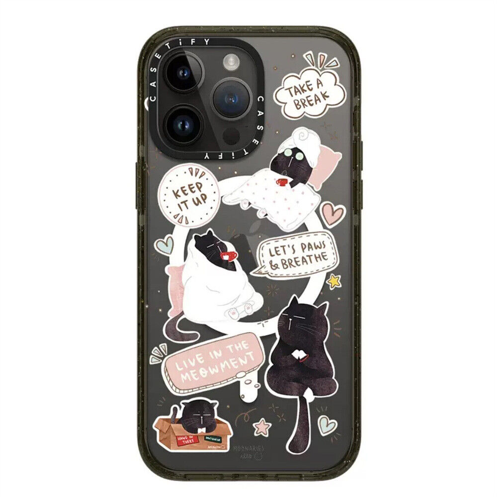 Charming Cat & Coffee iPhone 16 Case Collection