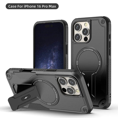 Rugged Magnetic Kickstand Case For iPhone 16