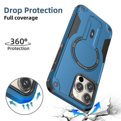 Rugged Magnetic Kickstand Case For iPhone 16