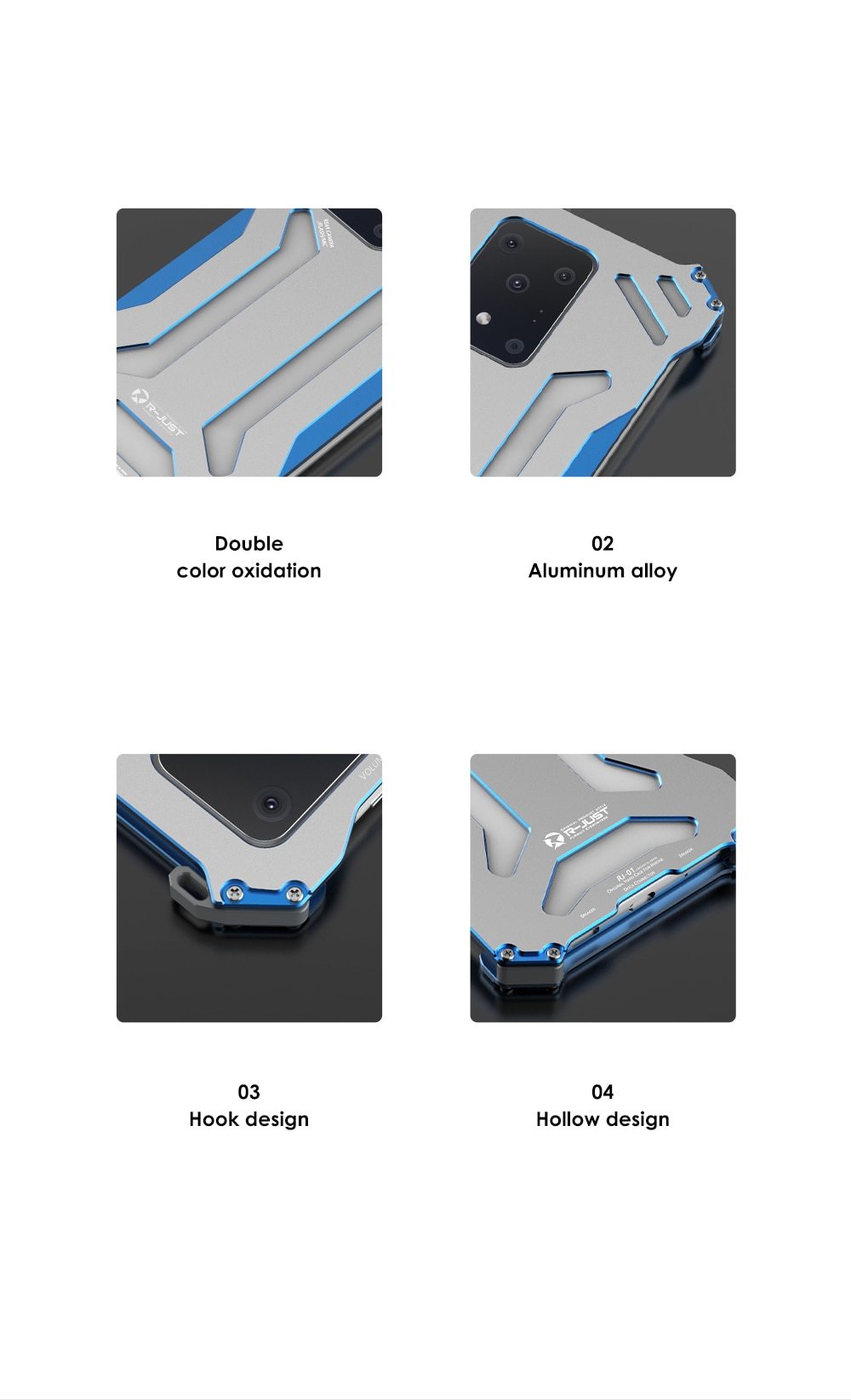 Armor Aluminum Metal Case Protective Outdoor Cover for Samsung S20 - carolay.co