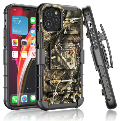 Armor Case with Kickstand Belt Clip Cover for iPhone 12 - carolay.co