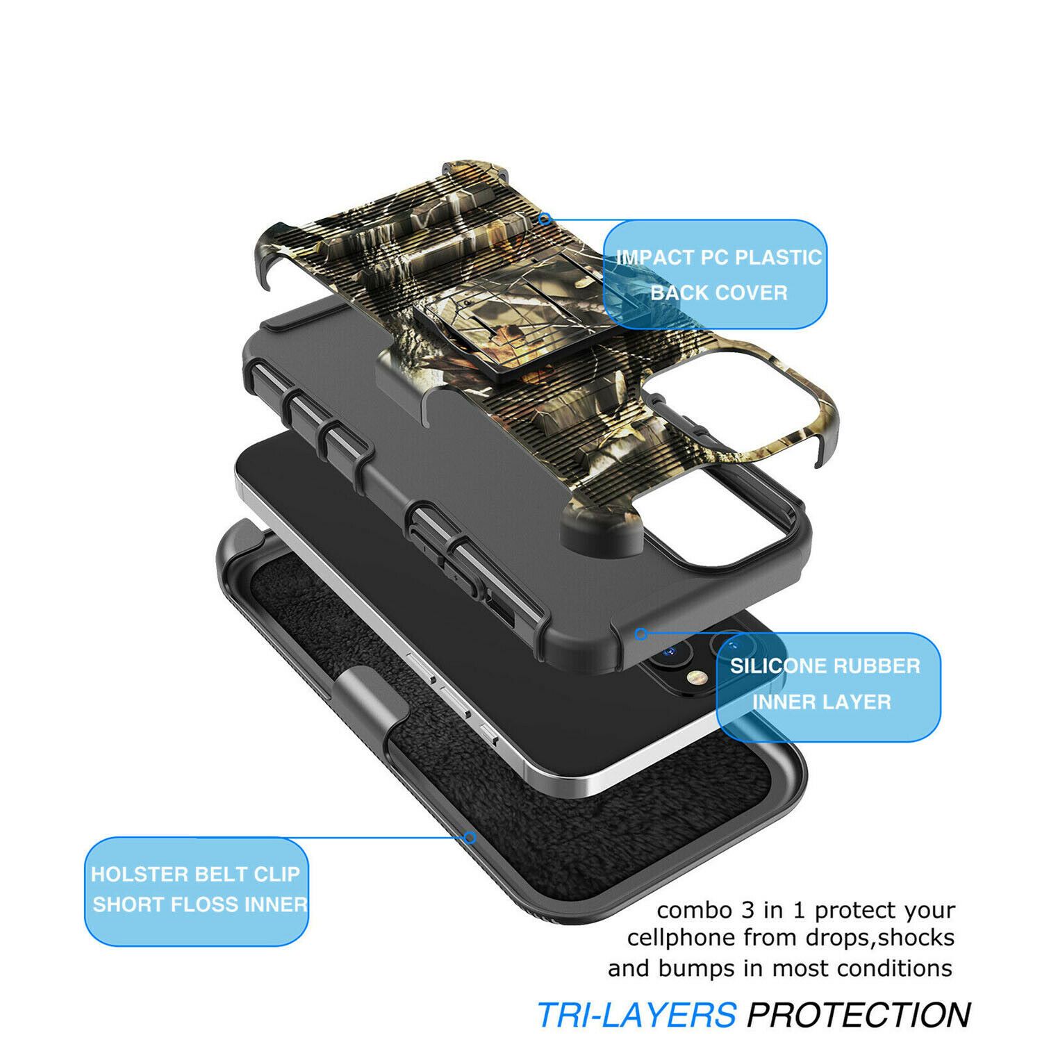 Armor Case with Kickstand Belt Clip Cover for iPhone 12 - carolay.co