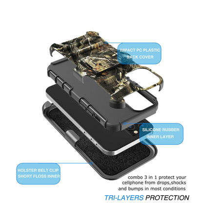 Armor Case with Kickstand Belt Clip Cover for iPhone 12 - carolay.co
