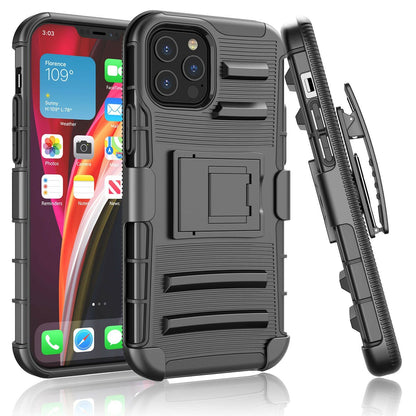 Armor Case with Kickstand Belt Clip Cover for iPhone 12 - carolay.co