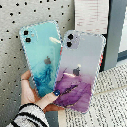 Bling Marble Clear Shockproof Cover for iPhone - carolay.co