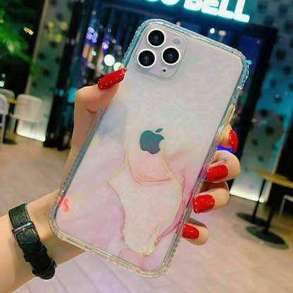 Bling Marble Clear Shockproof Cover for iPhone - carolay.co