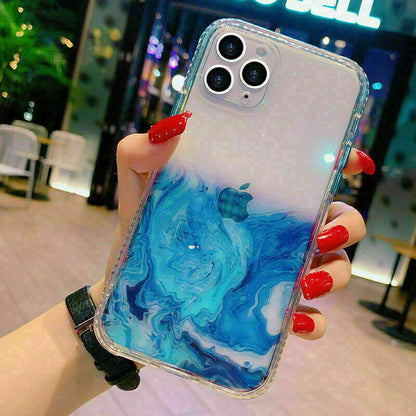Bling Marble Clear Shockproof Cover for iPhone - carolay.co