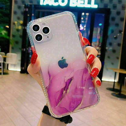 Bling Marble Clear Shockproof Cover for iPhone - carolay.co
