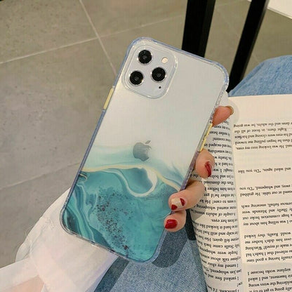 Bling Marble Clear Shockproof Cover for iPhone - carolay.co
