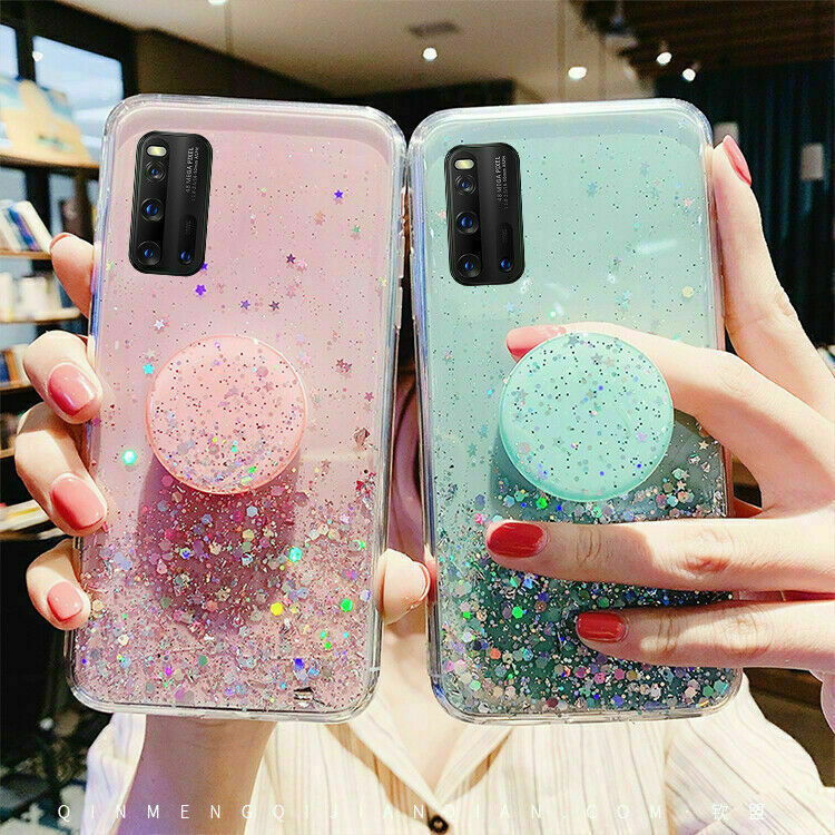Bracket Glitter Bling Heart Phone Case for Samsung Galaxy - carolay.co