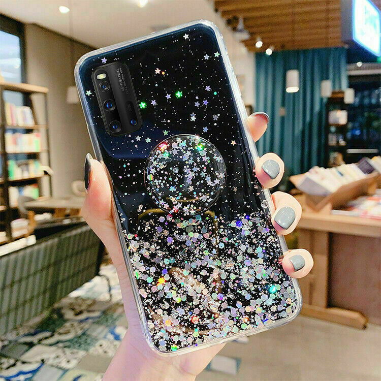 Bracket Glitter Bling Heart Phone Case for Samsung Galaxy - carolay.co